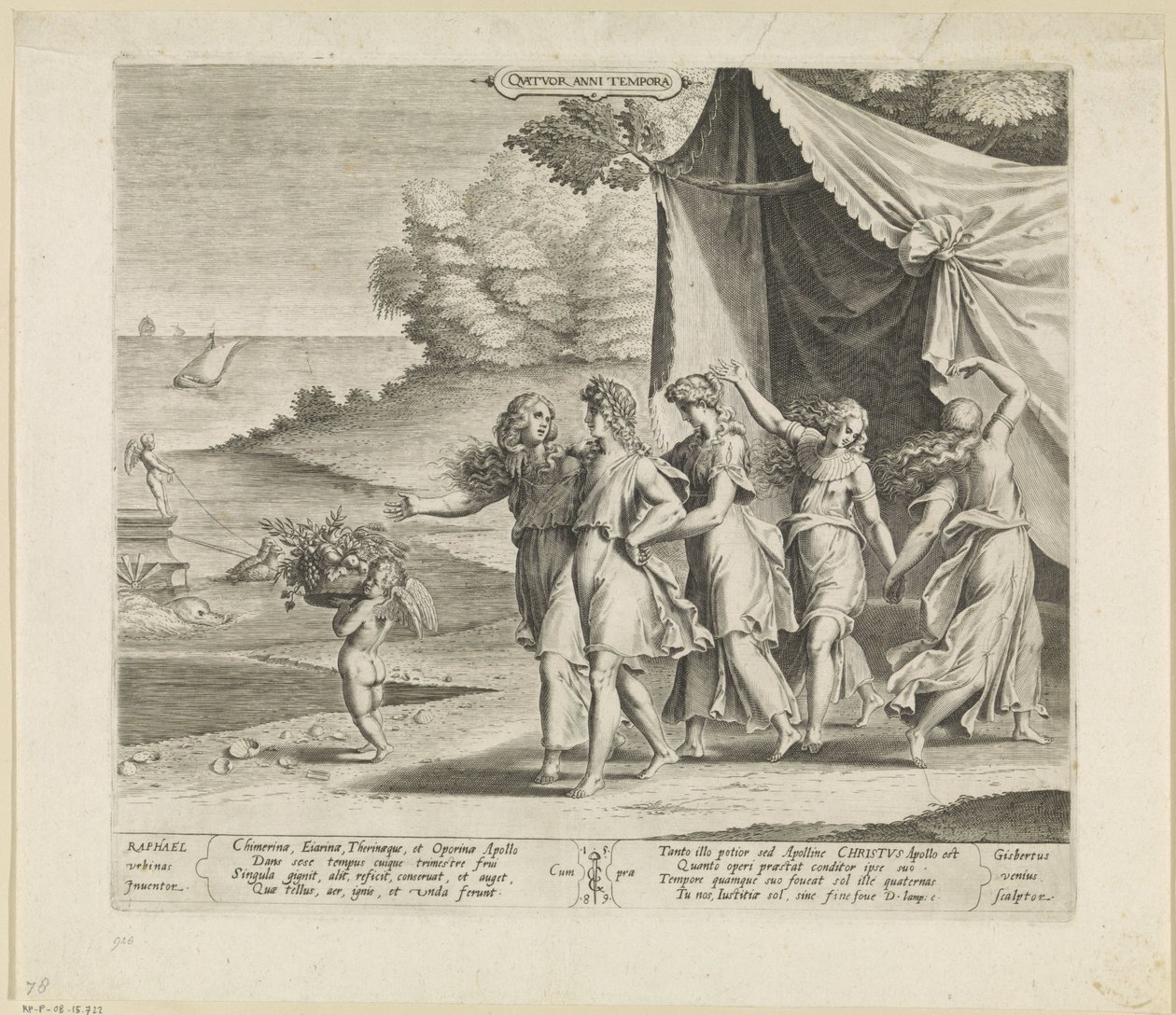 Apollo og de fire årstidene Quatro anni tempora (tittel på objekt) av Gijsbert Van Veen