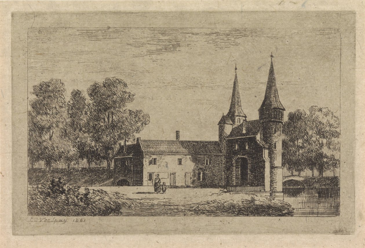 Østporten i Delft av Gijsbertus Johannes Verspuy
