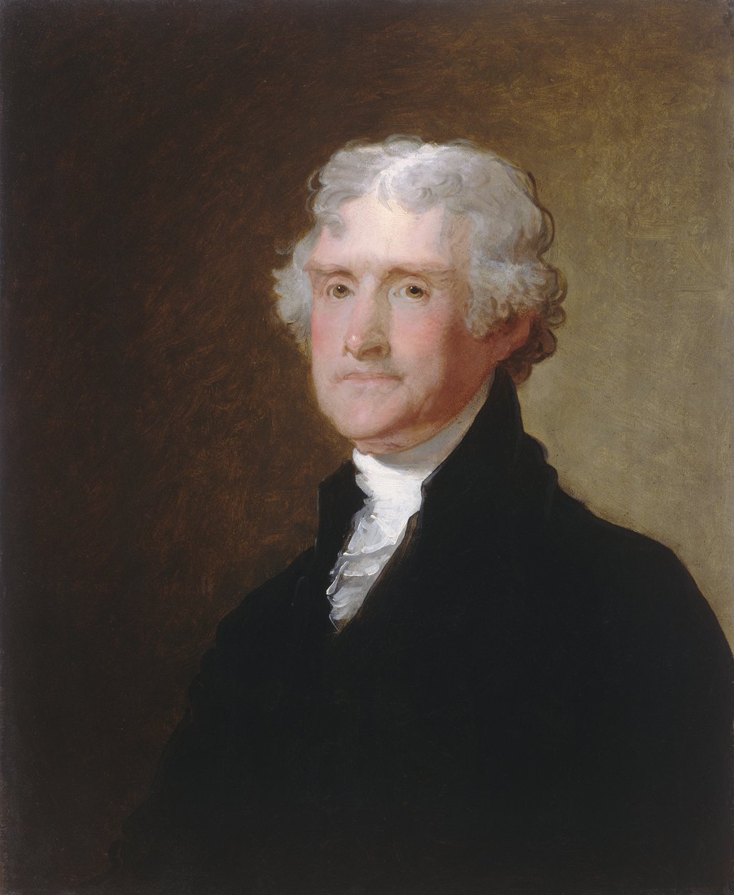 Thomas Jefferson, ca. 1821 (olje på tre) av Gilbert Stuart