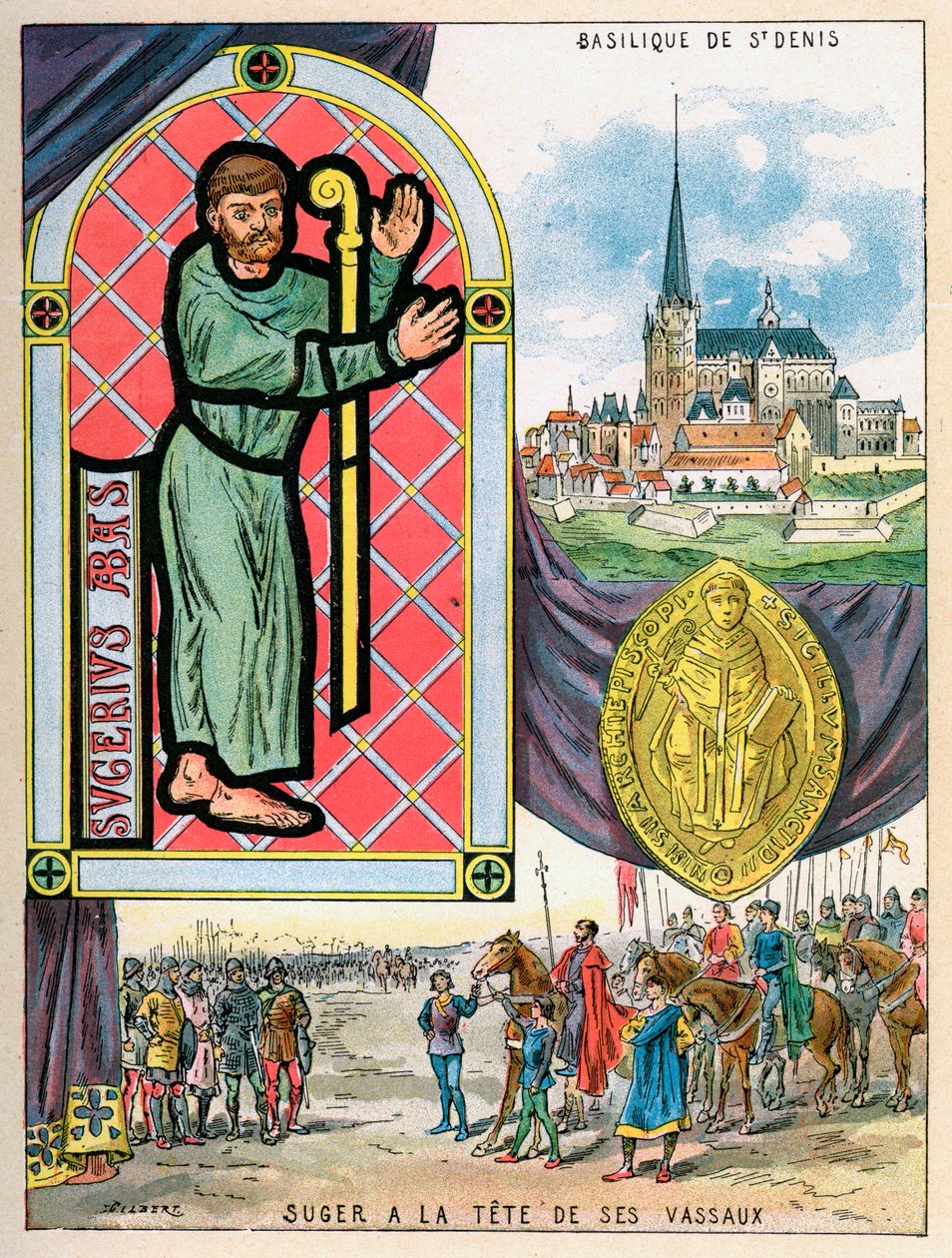 Abbed Suger, franske abbed-statsmenn, 1898 av Gilbert