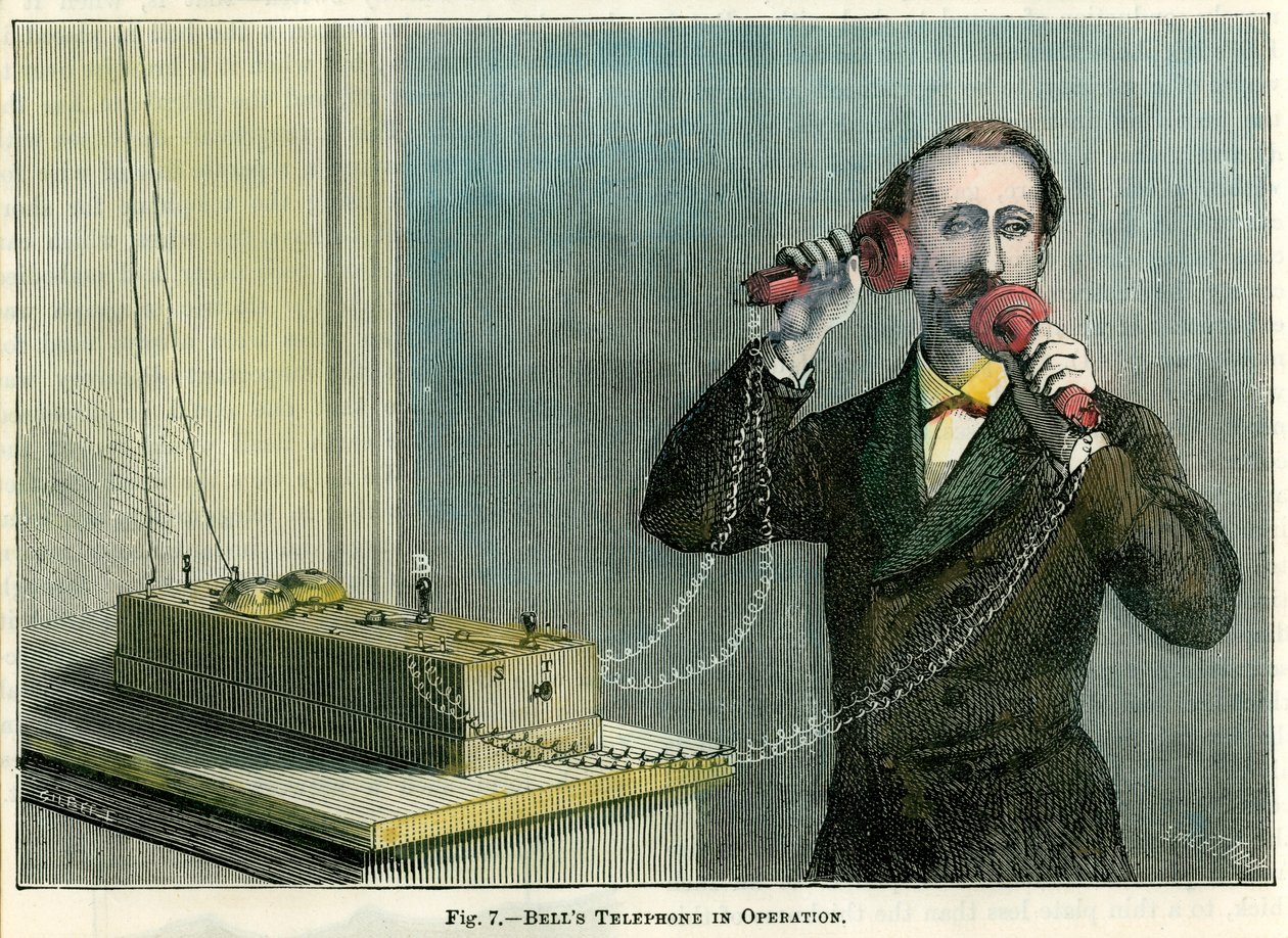 Bells telefon i drift, slutten av 1800-tallet. av Gilbert