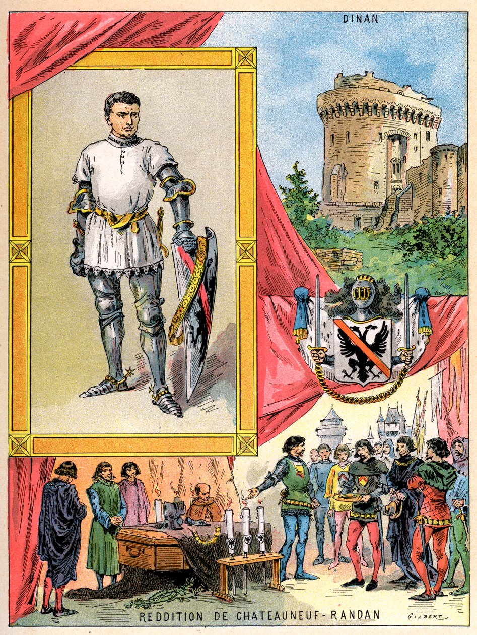 Bertrand du Guesclin, bretonsk ridder, 1898 av Gilbert