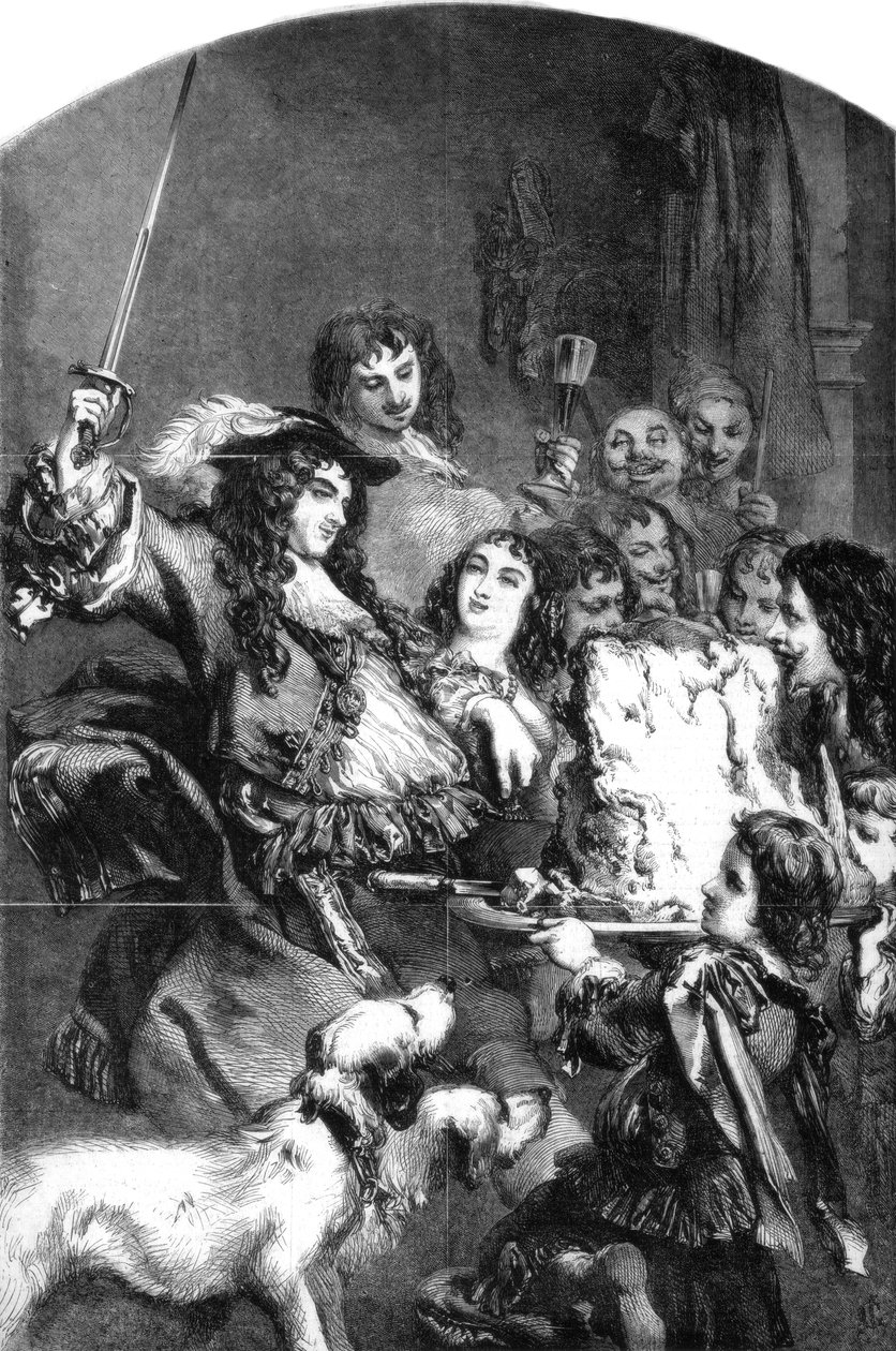 Charles II ridder en oksefilet av Gilbert