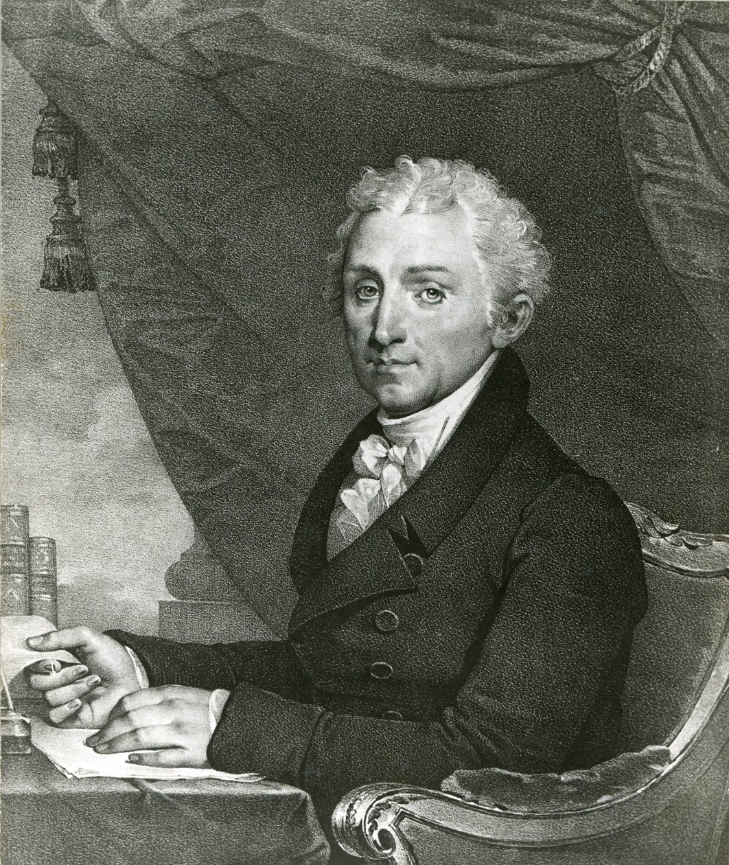 James Monroe, 5. president i USA (s/h litho) av Gilbert Stuart