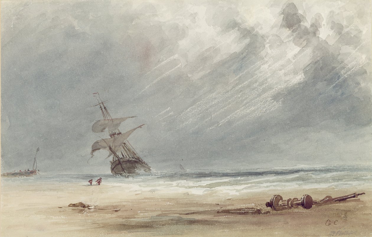 Storm over en kyst av Giles Firman Phillips