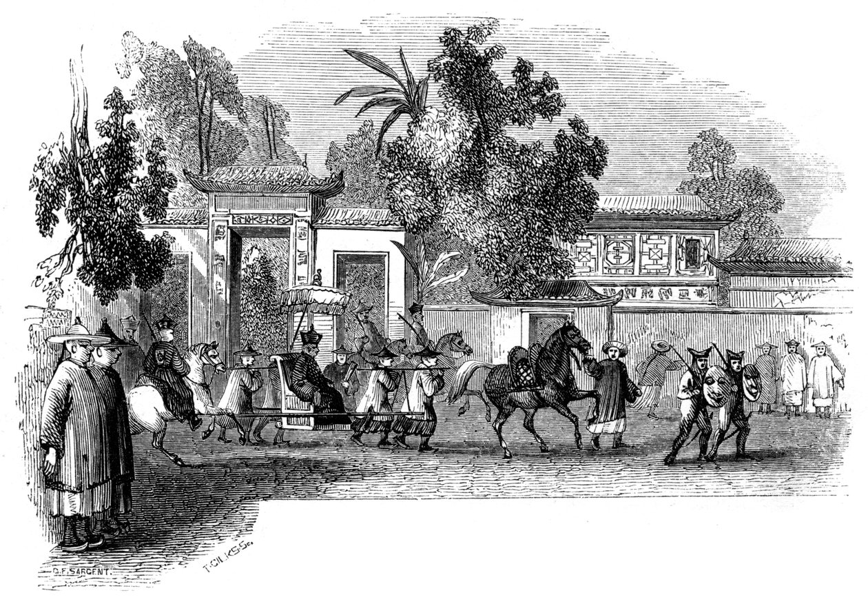 Opptreden i offentligheten av en visekonge deltatt av hans følge, 1847 av Giles