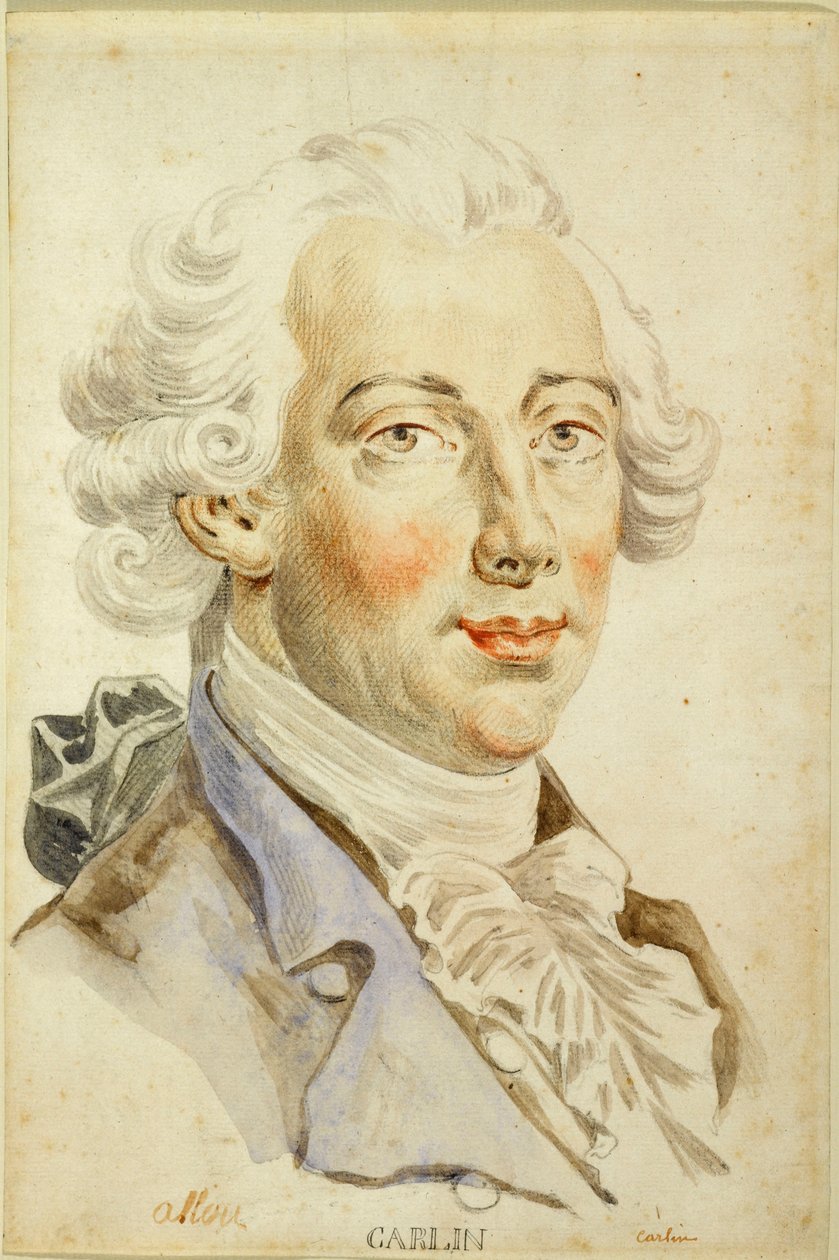 Portrett av Carlo Antonio Bertinazzi 1710-1783, 1740-årene. av Gilles Allou