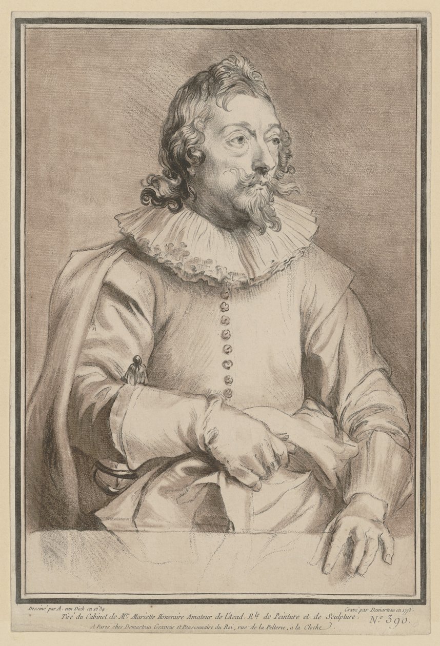 Portrett av Jacomo de Cachiopin av Gilles Demarteau
