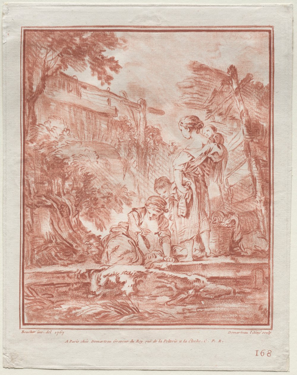 Vaskekvinnen, 1767. av Gilles Demarteau