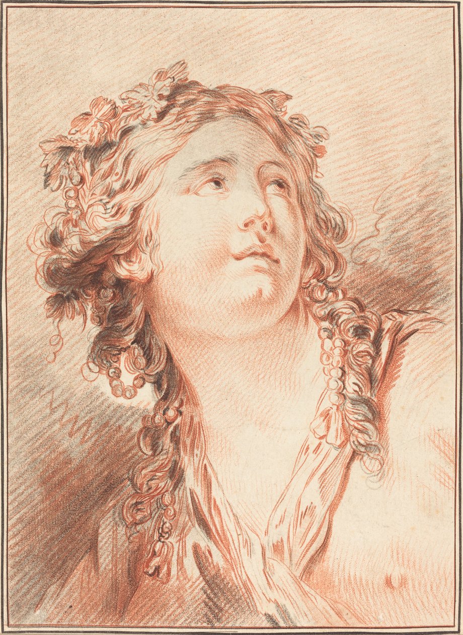 Leder for en ung kvinne av Gilles Demarteau, the Elder after Jean Baptiste Le Prince