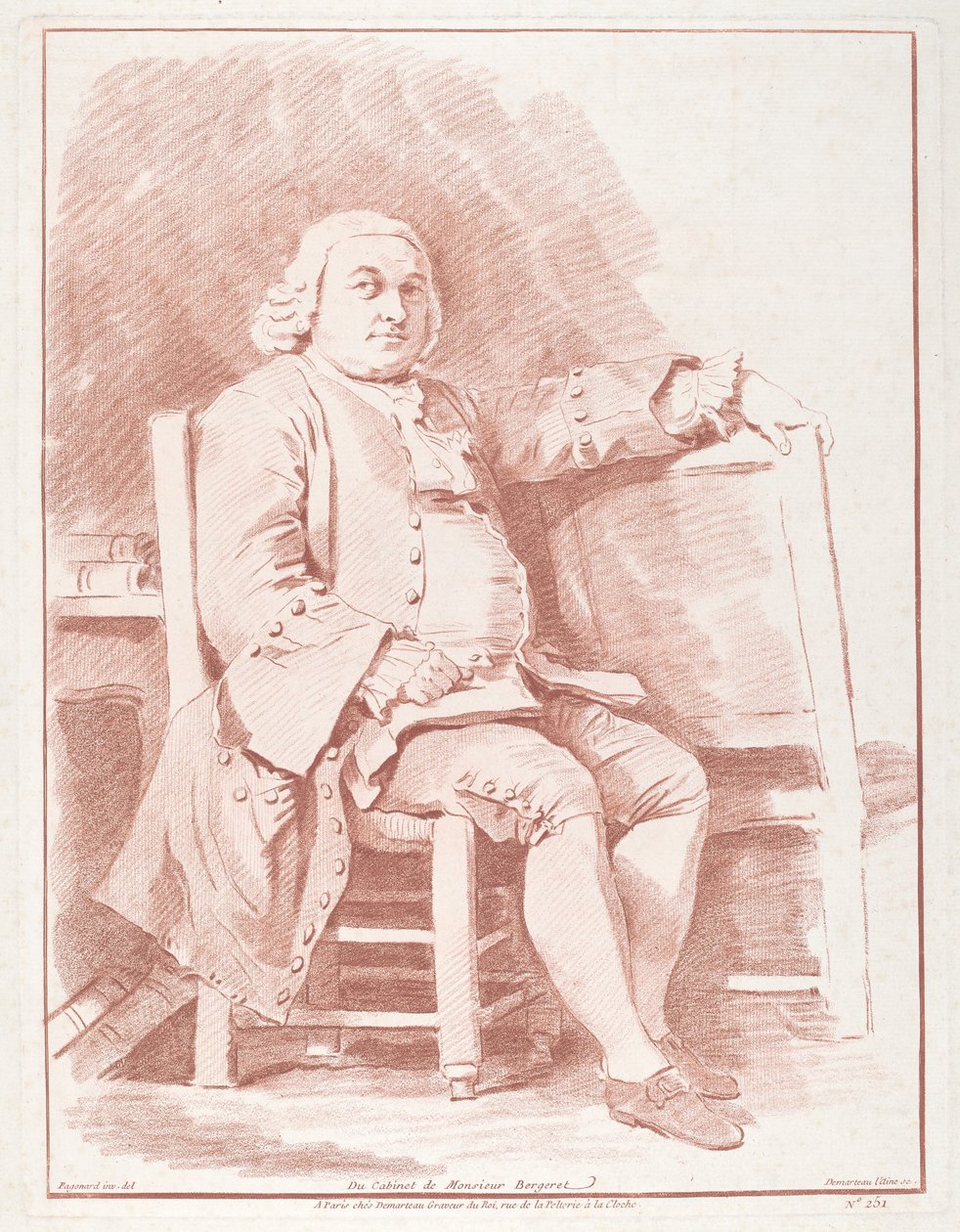 Jacques-Onesyme Bergeret de Grancourt av Gilles Demarteau, the Elder, after Jean Honoré Fragonard