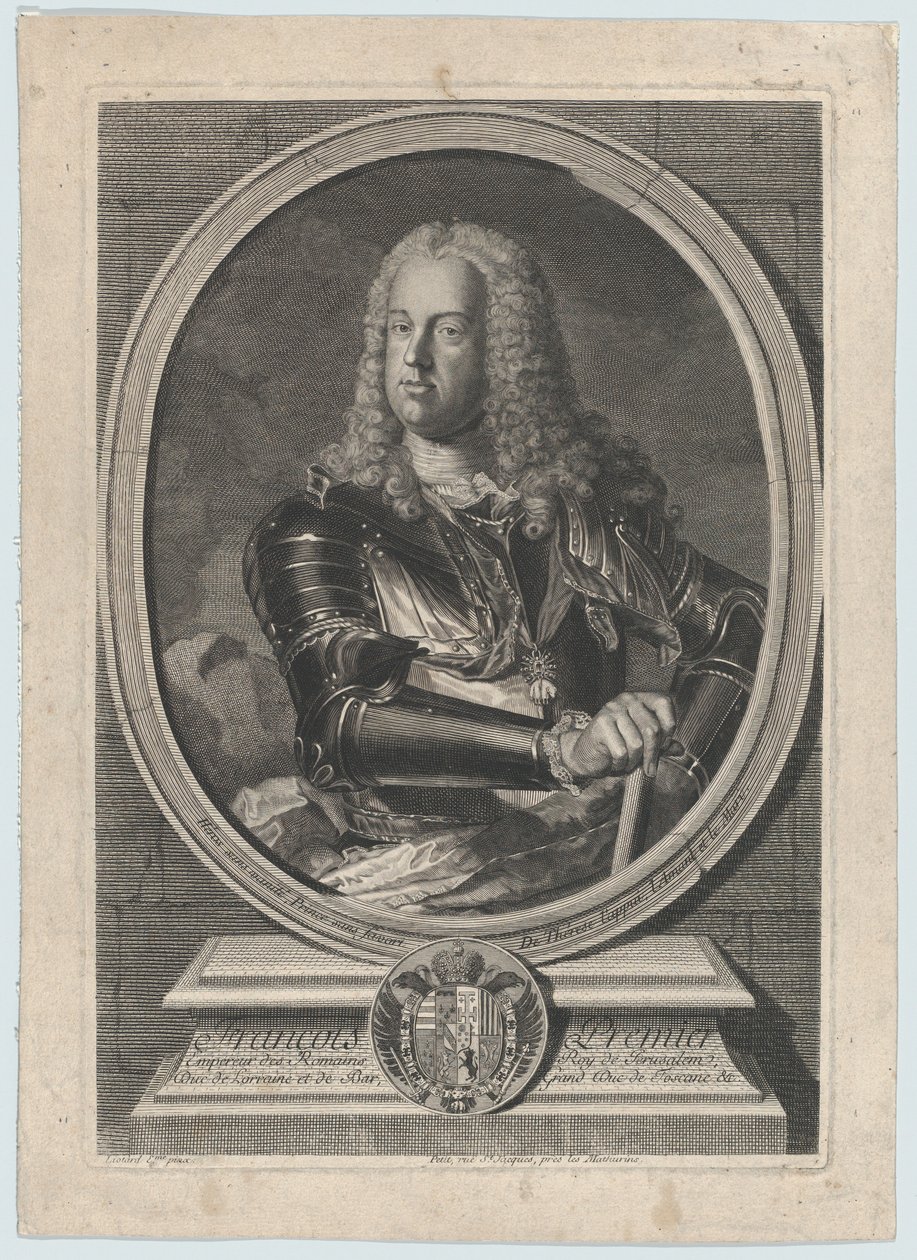 Portrett av Frans I, ca. 1745. av Gilles Jacques Petit