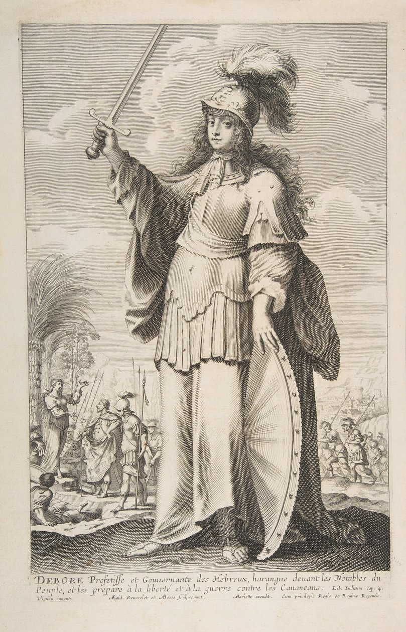 Deborah, 1647. Skapere: Gilles Rousselet, Abraham Bosse. av Gilles Rousselet and Abraham Bosse