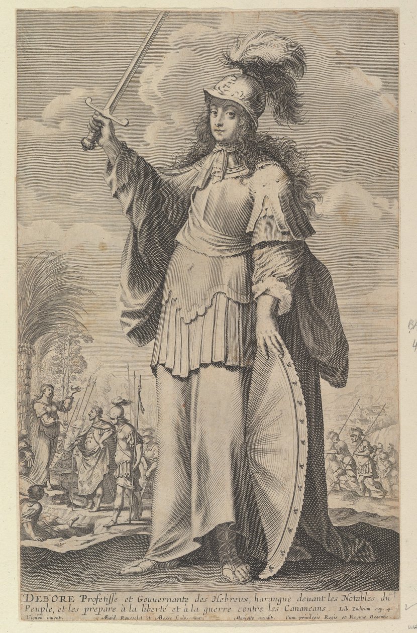 Deborah, 1647. Skapere: Gilles Rousselet, Abraham Bosse. av Gilles Rousselet and Abraham Bosse