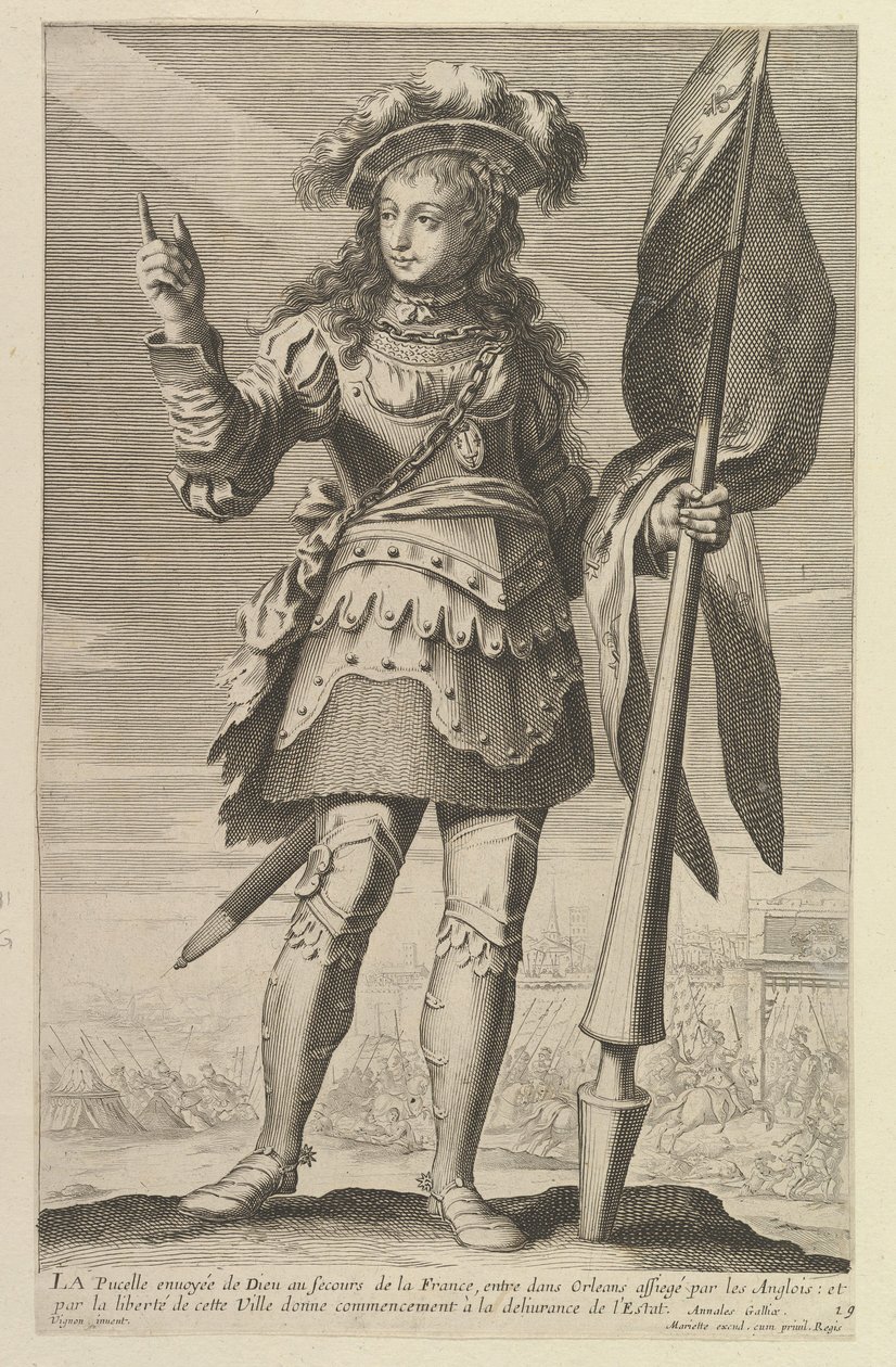 The Maid of Orleans, 1647. Skapere: Gilles Rousselet, Abraham Bosse. av Gilles Rousselet and Abraham Bosse