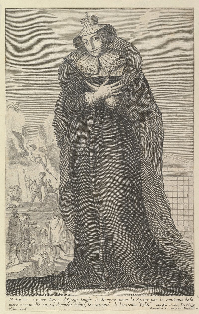 Marie Stuart, 1647. Skapere: Gilles Rousselet, Abraham Bosse. av Gilles Rousselet and Abraham Bosse
