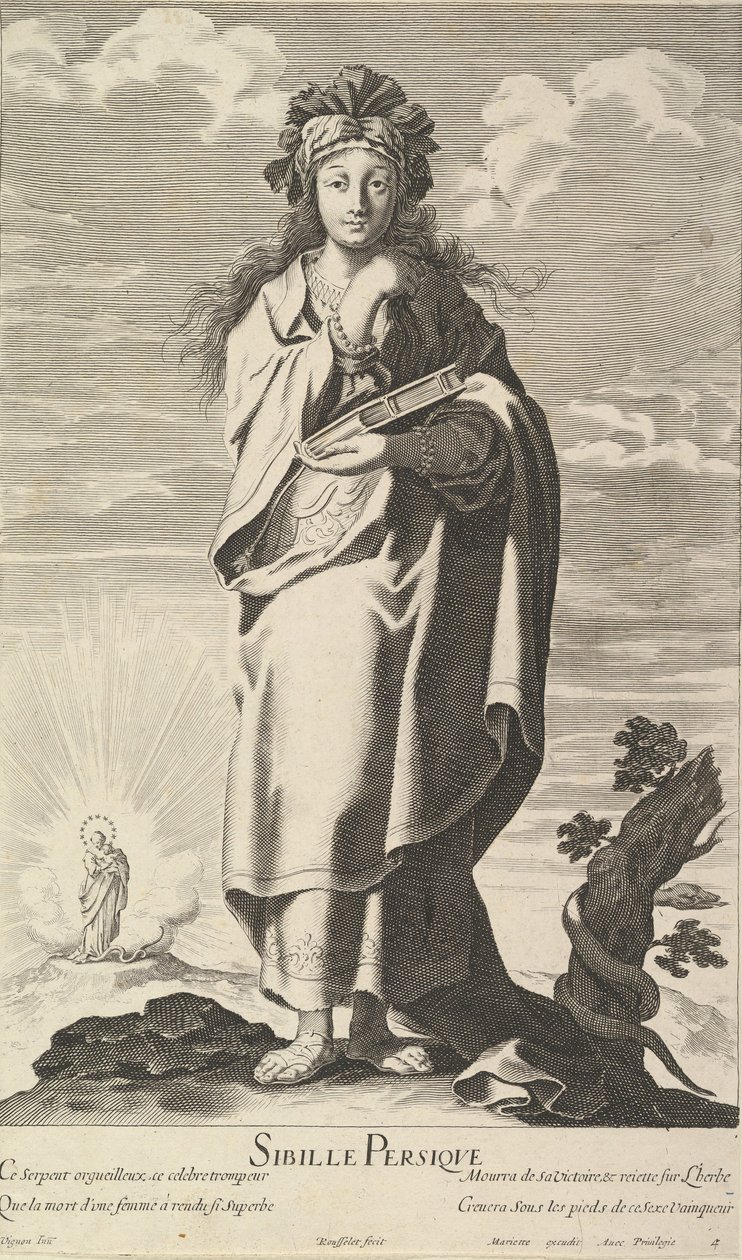 Persisk Sibyll, ca. 1635. Skapere: Gilles Rousselet, Abraham Bosse. av Gilles Rousselet and Abraham Bosse