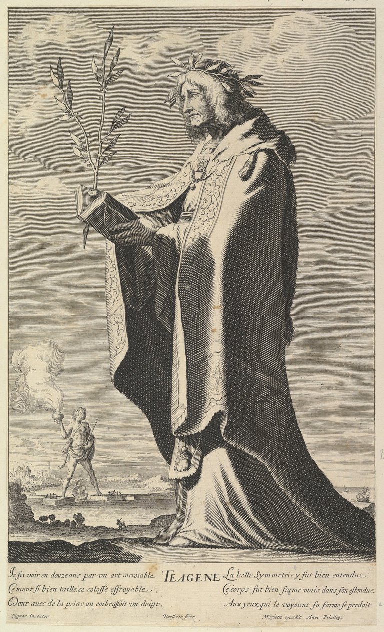 Theagenes, ca. 1639-40. Skapere: Gilles Rousselet, Abraham Bosse. av Gilles Rousselet and Abraham Bosse