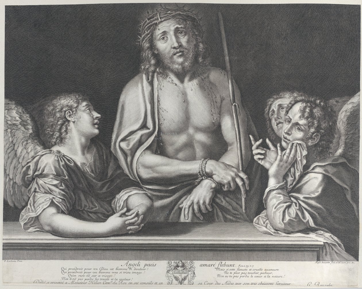 Ecce Homo med tre engler, 1634-86. av Gilles Rousselet