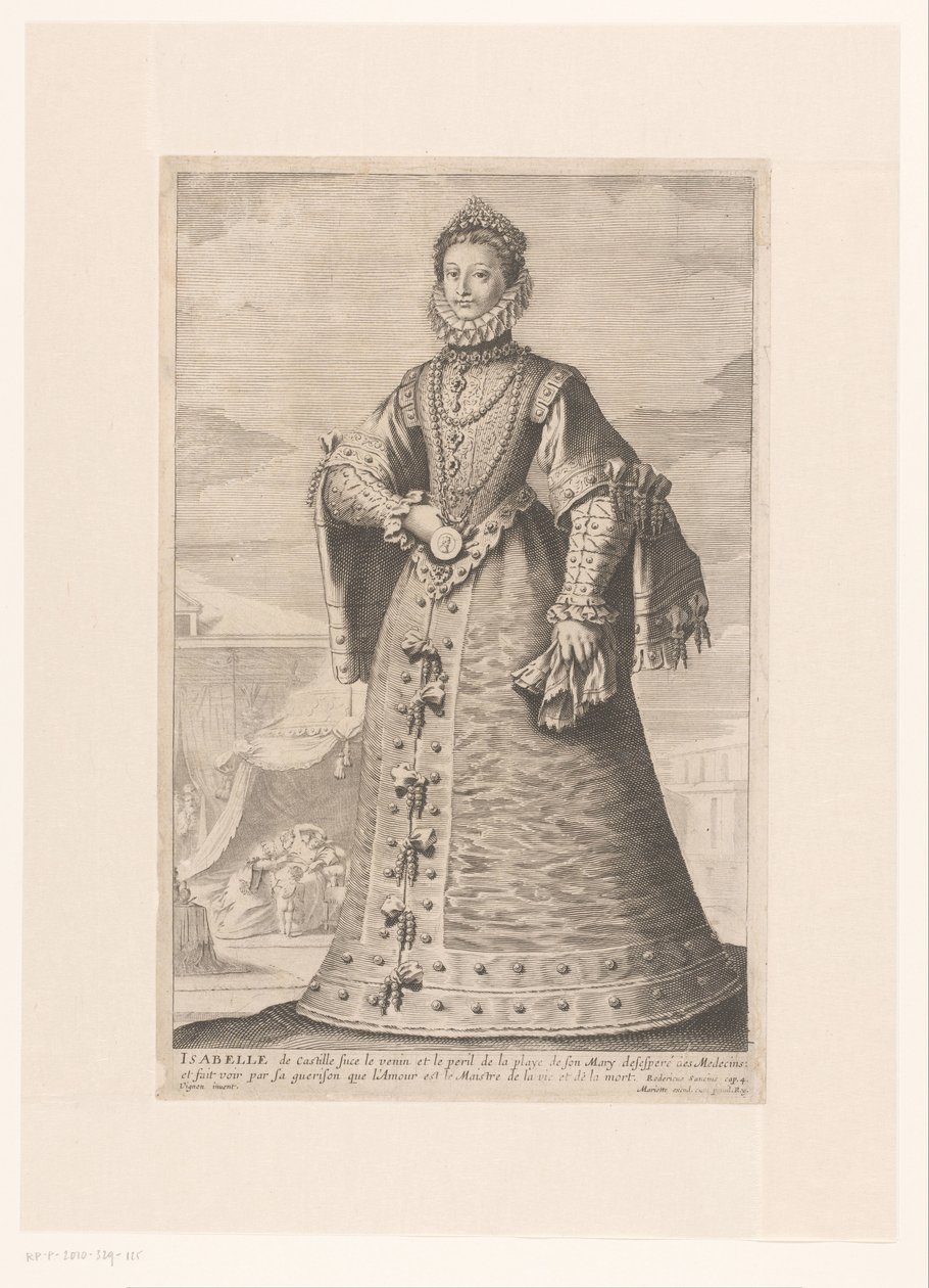 Portrett Isabella av Castilla av Gilles Rousselet