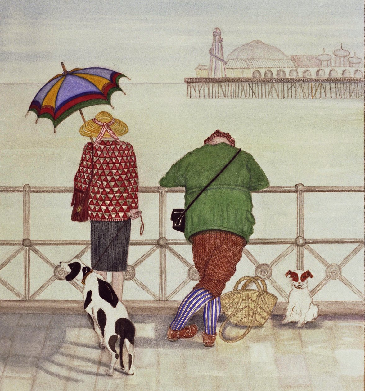 Brighton Pier, 1986 (akvarell på papir) av Gillian Lawson