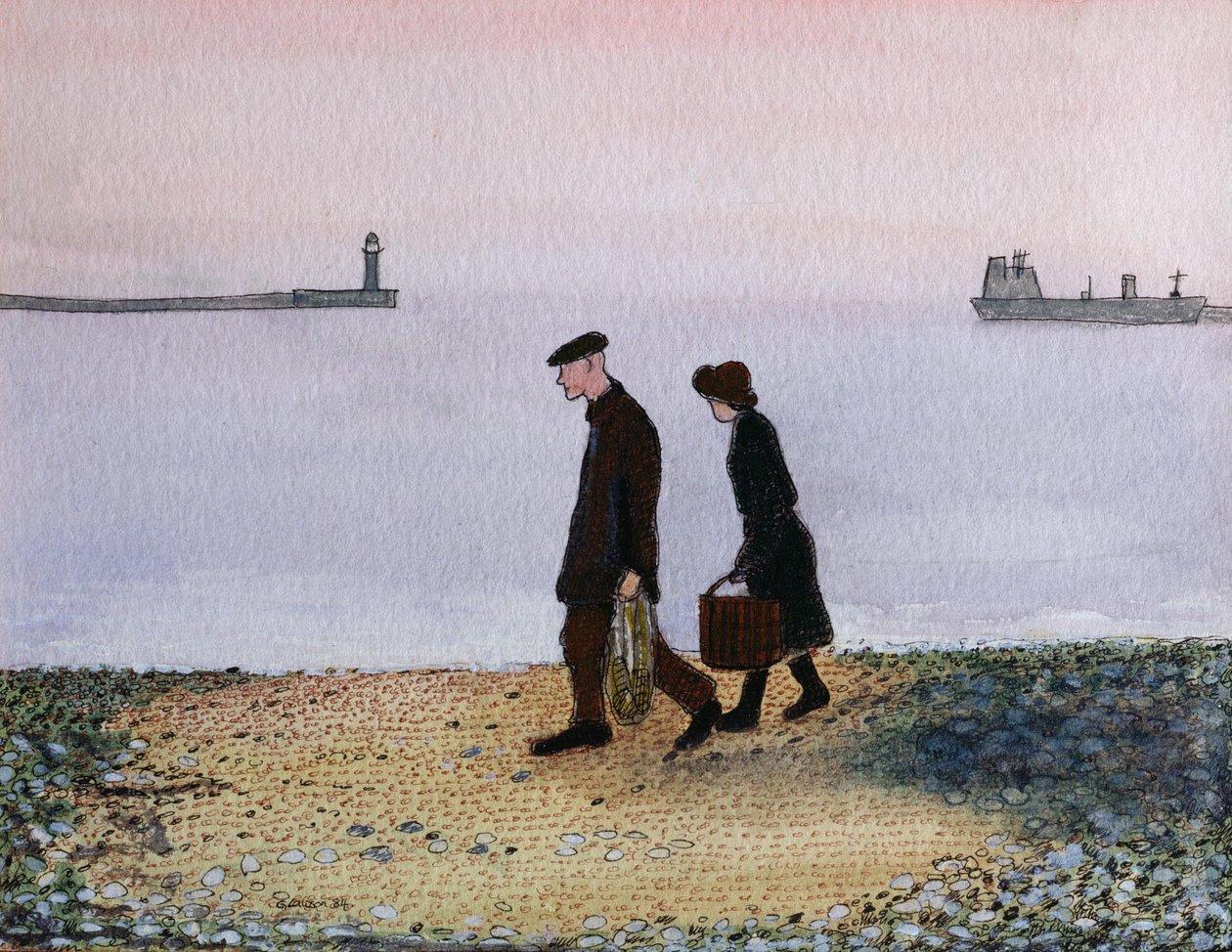 Evening Tide, Cornwall, 1982 av Gillian Lawson