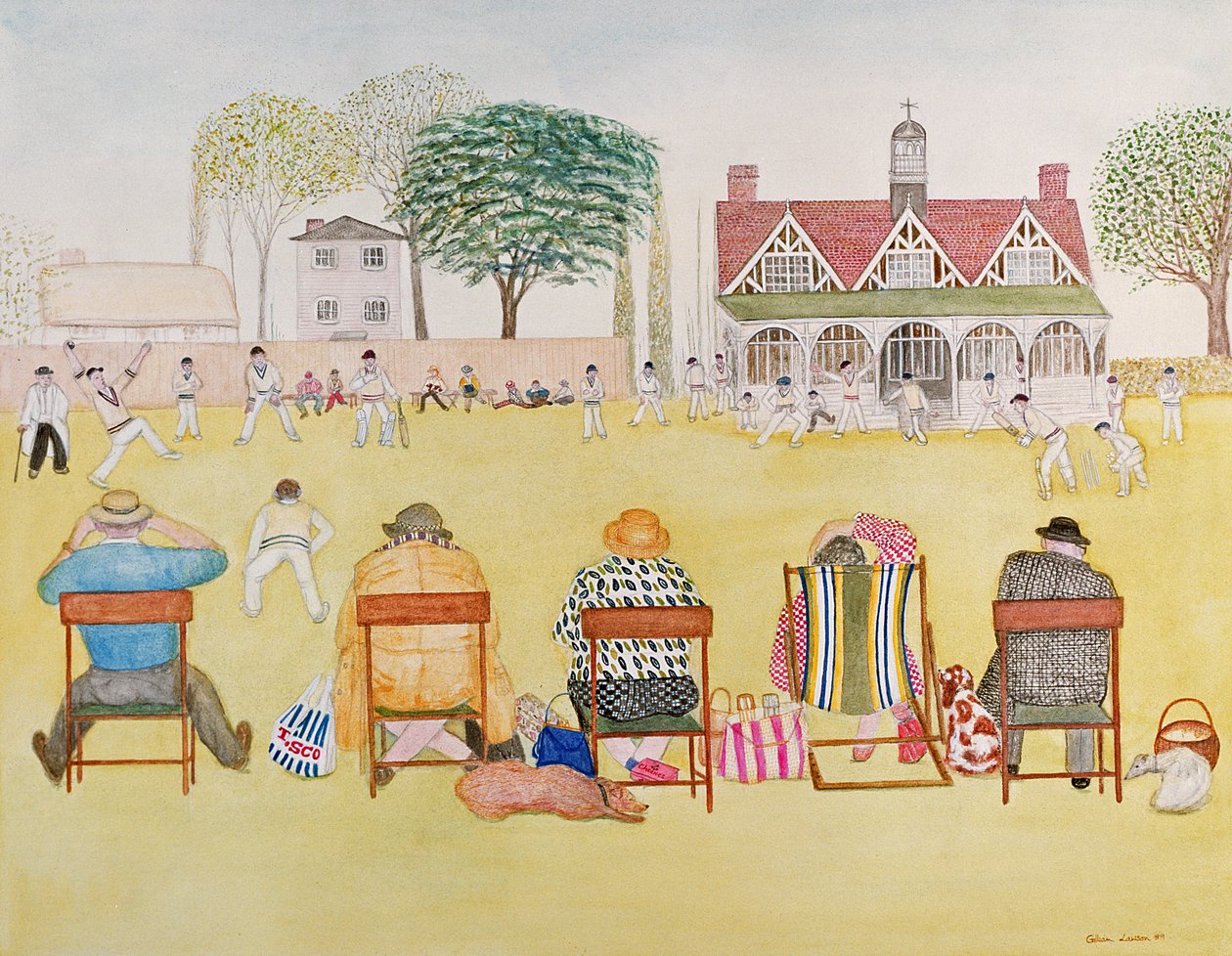 The Cricket Match, 1989 av Gillian Lawson