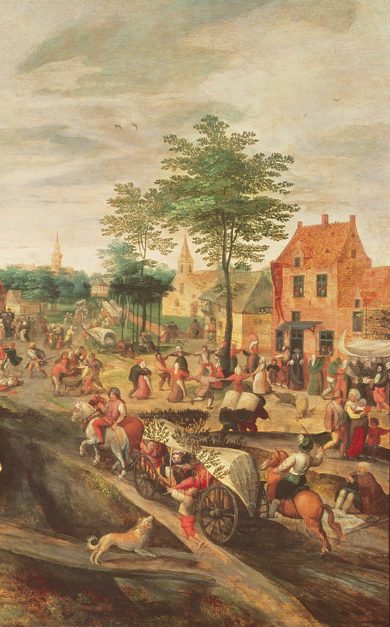 Flamsk Kermesse olje på paneldetalj av 242464 av Gillis Mostaert