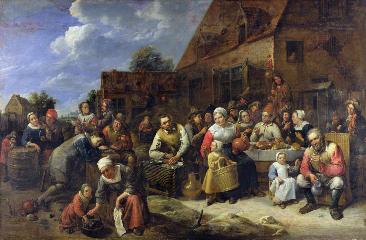 En landsbybankett av Gillis van Tilborgh the younger