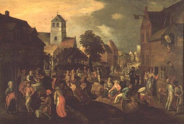 Landsbyfesten av Gillis (attr. to) Mostaert