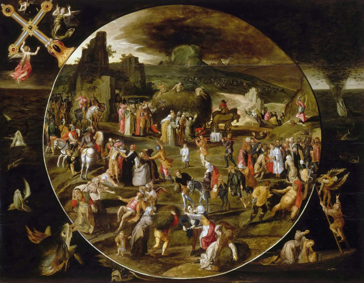 The Haywain, Allegory of the Vanity of the World av Gillis Mostaert