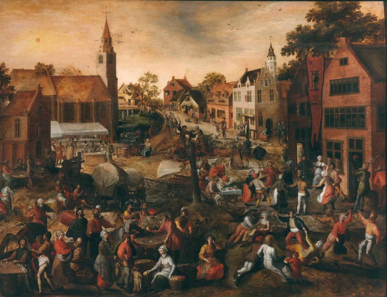 Landsbyfestival, midten av 1500-tallet.. av Gillis Mostaert
