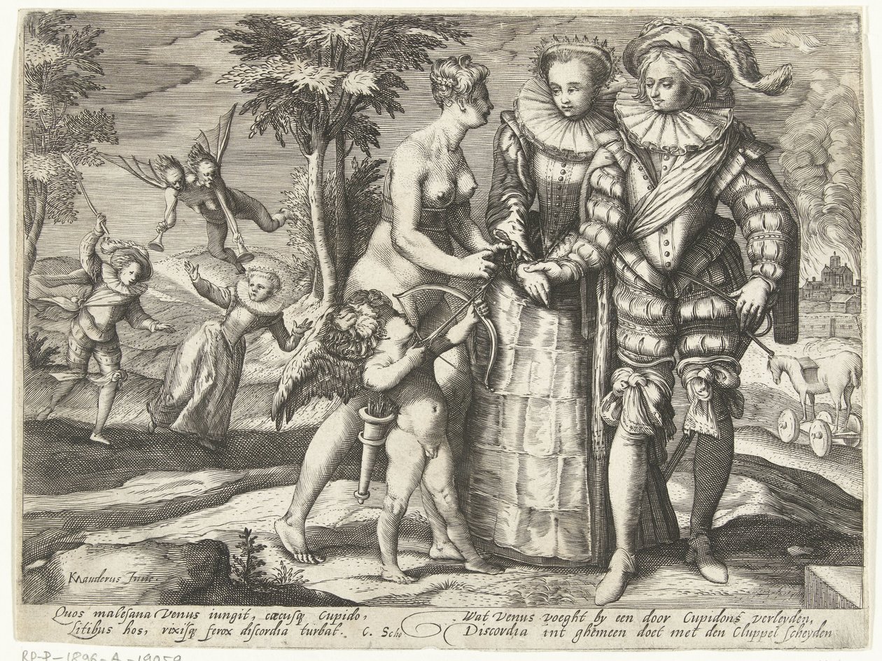 Venus, kjærlighet i uenighet av Gillis van Breen (attributed to)