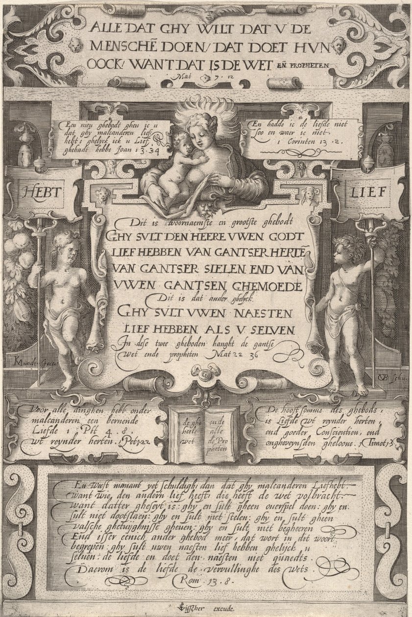 Budet om å elske hverandre, 1599. av Gillis van Breen
