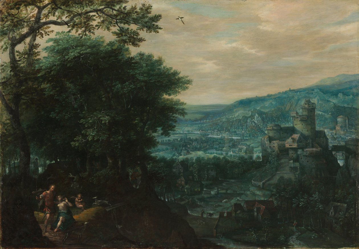 Landskap med Venus og Adonis av Gillis van Coninxloo
