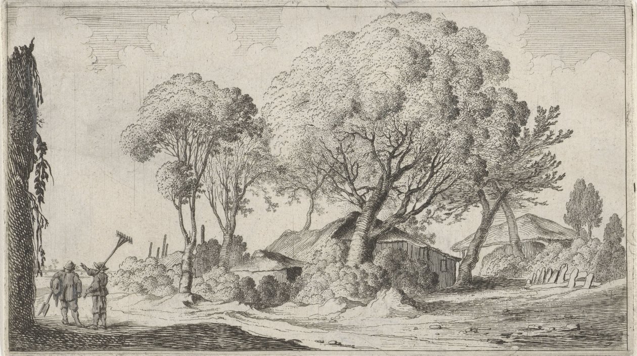 Gårder blant trær Tolv landskap (serietittel) av Gillis van Scheyndel (I)