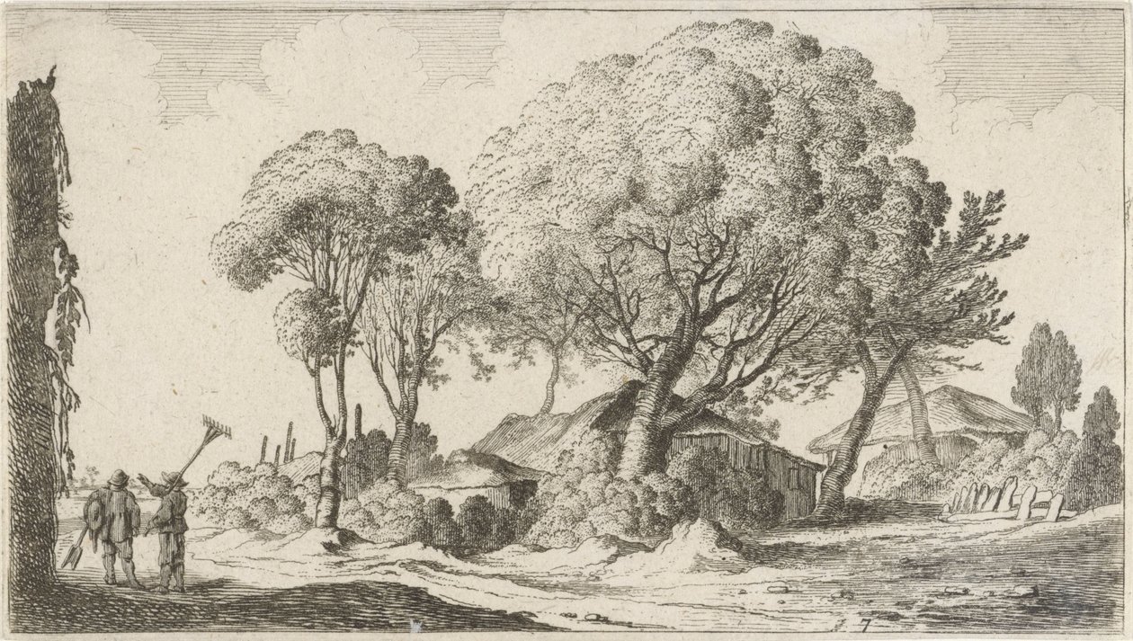 Gårder blant trær Tolv landskap (serietittel) av Gillis van Scheyndel (I)