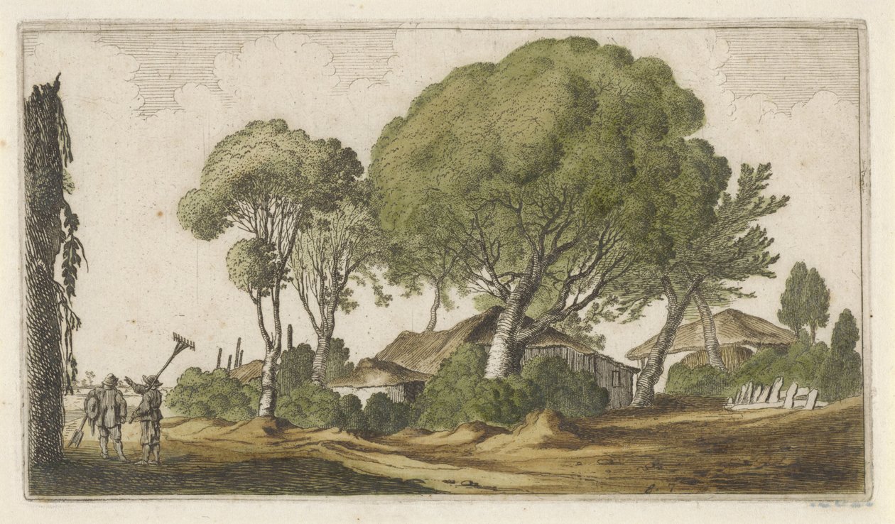 Gårder mellom trær Tolv landskap (serietittel) av Gillis van Scheyndel (I)
