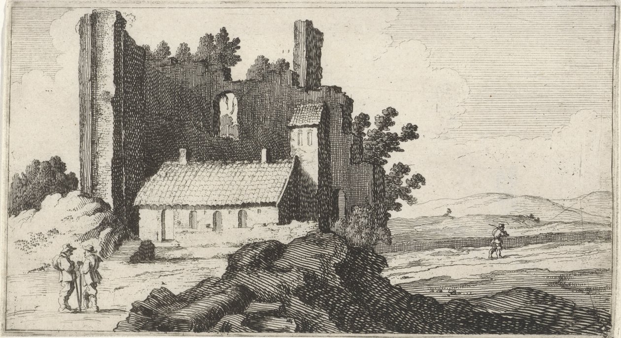 Kapell i en ruin Tolv landskap (serietittel) av Gillis van Scheyndel (I)