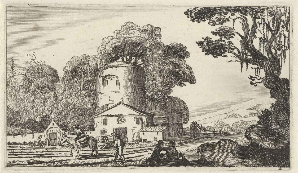 Landskap med tårn Tolv landskap med figurer (serietittel) av Gillis van Scheyndel (I)