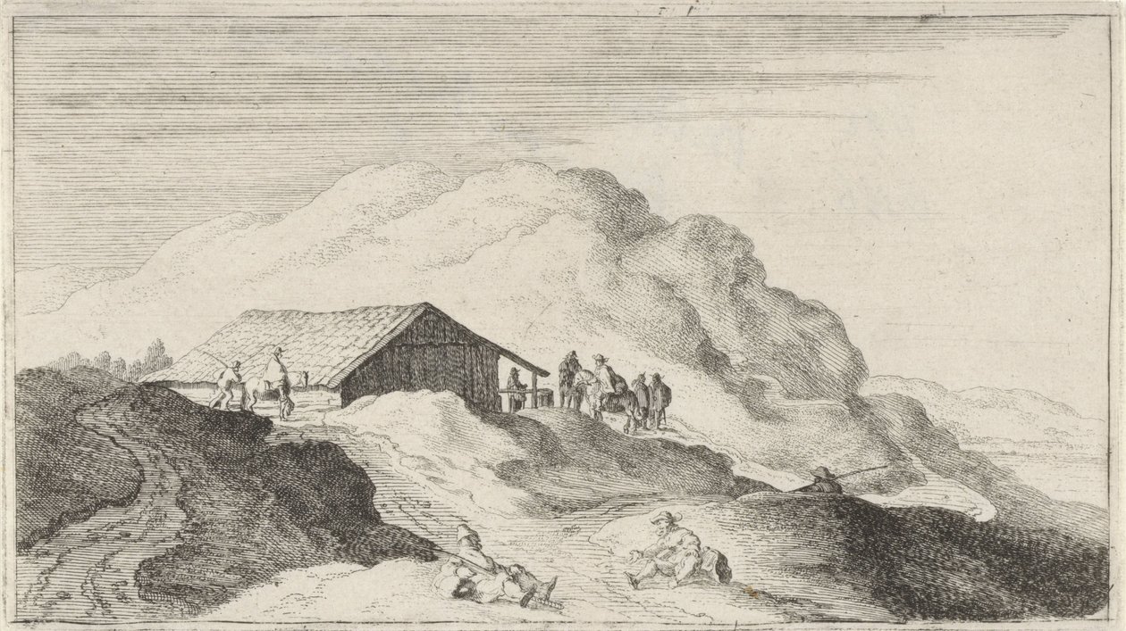 Låve i sanddynene Tolv landskap (serietittel) av Gillis van Scheyndel (I)