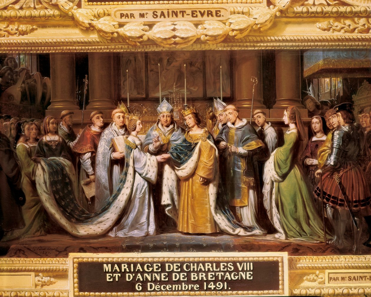 Ekteskapet til kong Charles VIII av Frankrike (1470-1498) med Anne av Bretagne (1477-1514) 06.12.1491 av Gillot Saint Evre