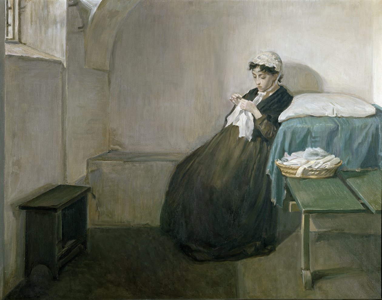 Den napolitanske patrioten Luisa Sanfelice (olje på lerret) av Gioacchino (copy of) Toma