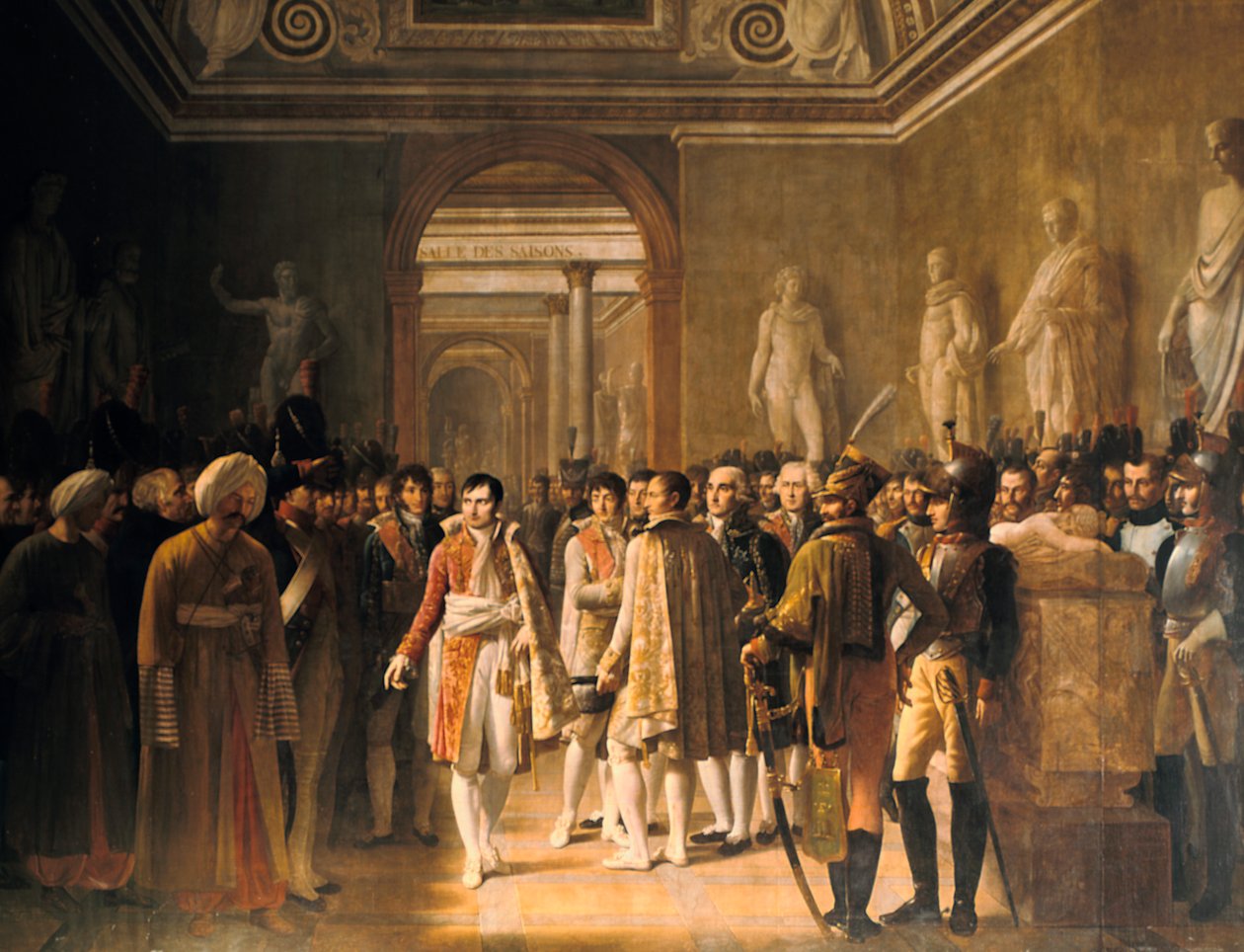 Napoleon mottok hærens varamedlemmer ved Louvre.., 8. desember 1804, 1808 av Gioacchino Giuseppe Serangeli