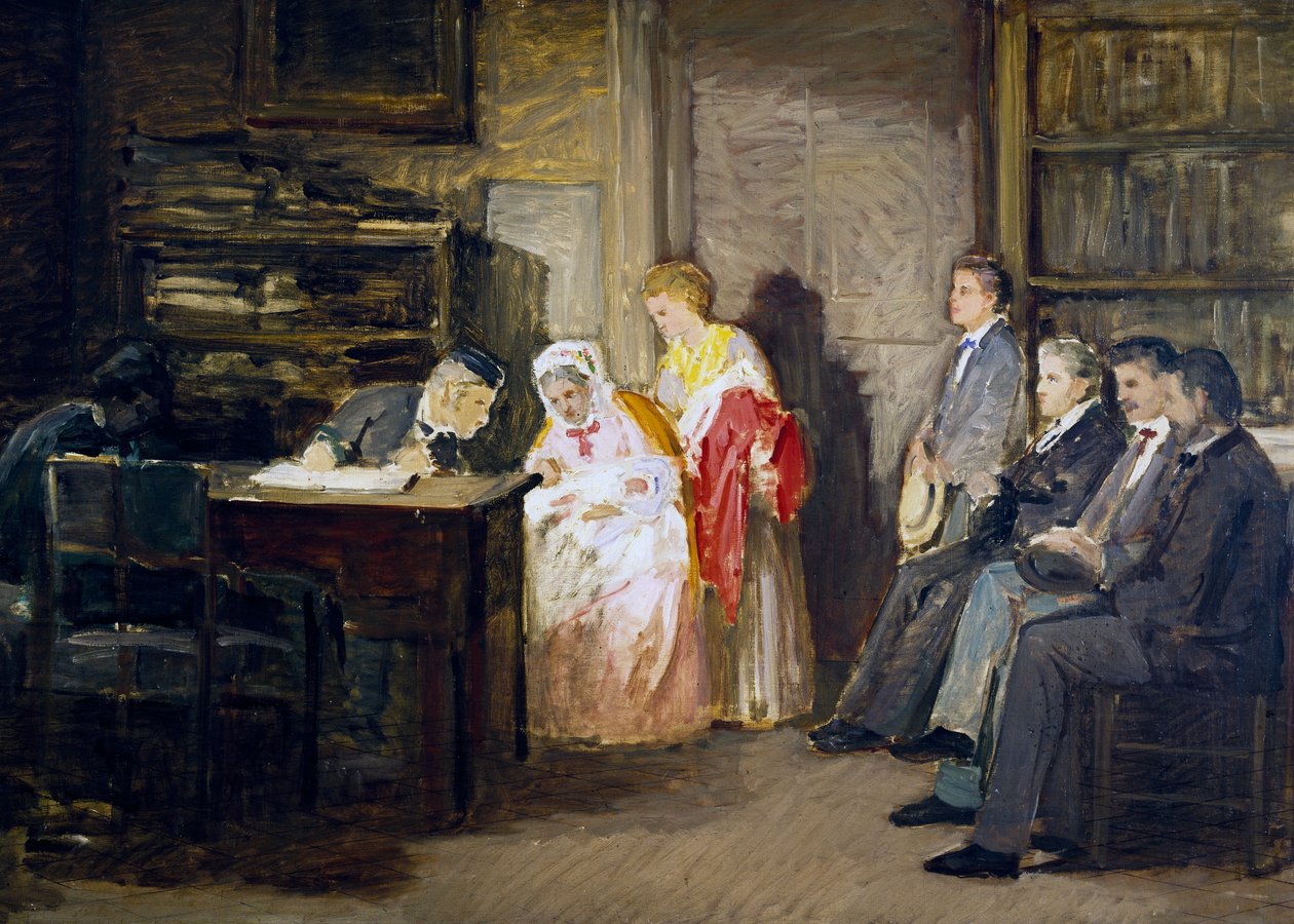 The Civil State, av Gioacchino Toma (1836-1893), maleri. av Gioacchino Toma