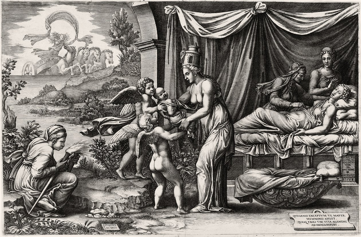 Allegory of Birth 1560, 1500 (1558) av Giorgio Ghisi