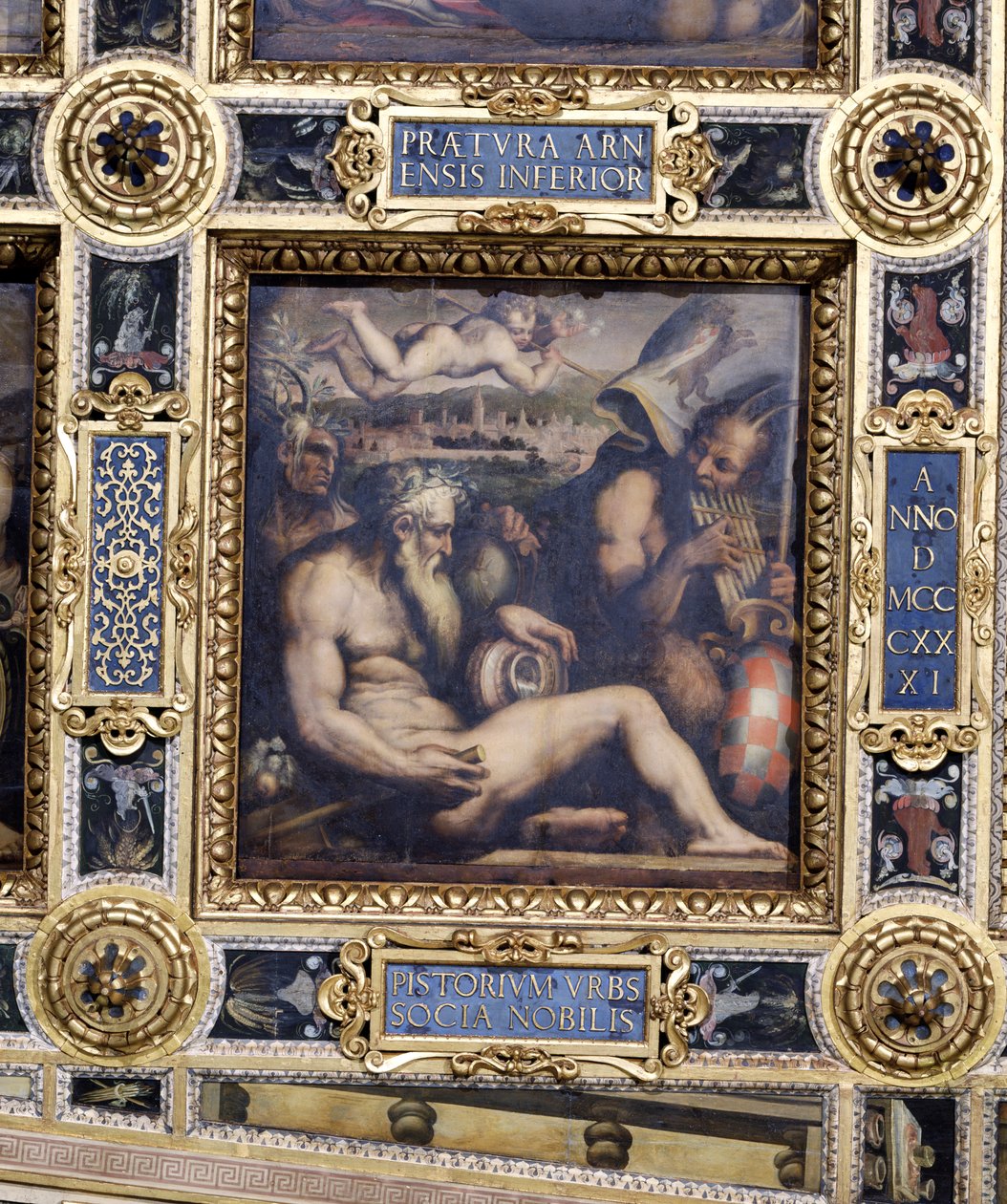 Allegori om byen Pistoia fra taket på Salone dei Cinquecento, 1565 (panel) av Giorgio Vasari