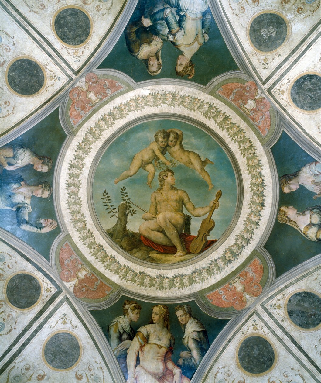 Apollo og allegorien om gift kjærlighet, Camera di Apollo av Giorgio Vasari