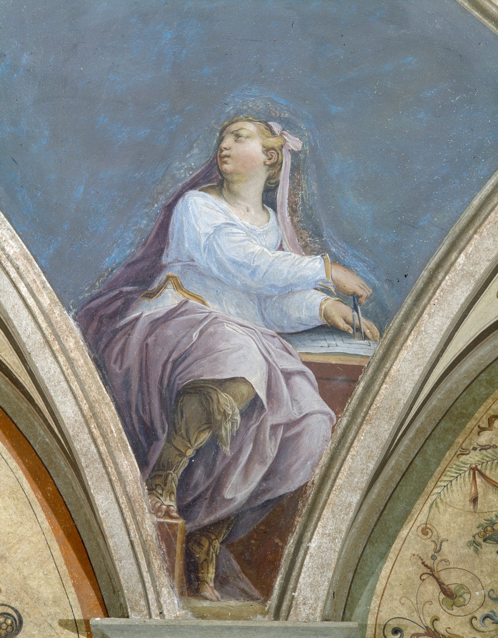 Arkitektur, De fire kunstene, Peduccio, Camera della Fama, 1542 av Giorgio Vasari