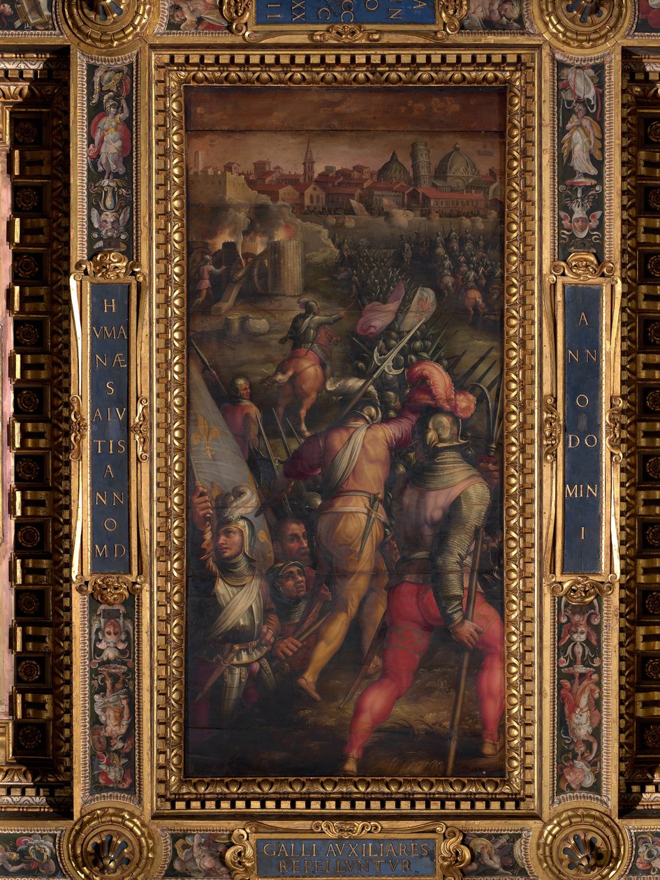 Slaget ved Barbagianni, i nærheten av Pisa av Giorgio Vasari